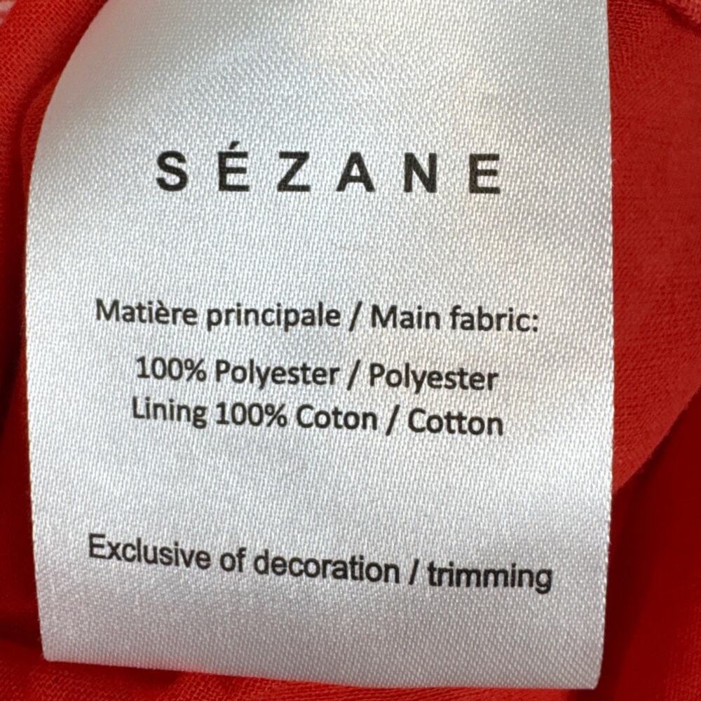 Sézane Women's Red Floral Halter Tie-Front Blouse - Picture 7 of 8
